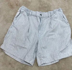 Aerie Striped Jean Shorts thumbnail 1