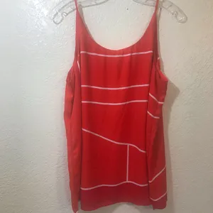 Reitmans spaghetti strap tank top SZ L Orange Size L thumbnail 2
