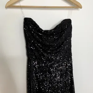 Nookie Black Sequin Flare Leg Jumpsuit One Piece Womens Size Small thumbnail 6