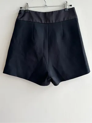 Commense High Waisted Satin Band Mini Skort, Black, Size XS thumbnail 11