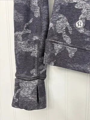 Lululemon Outrun the Elements 1/2 Zip Pullover Long Sleeve Top Blue Black Camo thumbnail 4