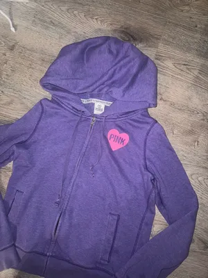 PINK Victoria’s Secret OLD PINK Vintage Y2K STYLE 2011 purple hooded jacket thumbnail 9