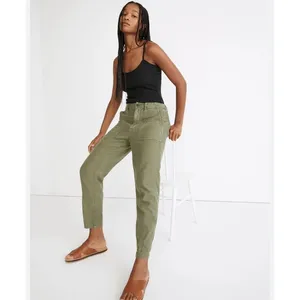 Madewell Griff Tapered Fatigue Green Cropped Cargo Pants Size 34 thumbnail 13