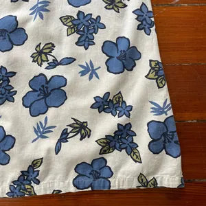 Vintage Zoey & Beth Hawaiian Floral Cotton Linen Maxi Skirt Medium💛 thumbnail 10