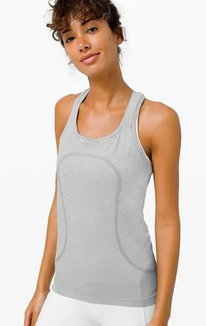 Lululemon Swiftly Tech Tank Size 12 White Black Tempo Micro Stripe Run Gym thumbnail 1