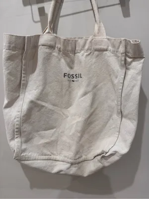 Fossil Canvas Coastal Tote Shoulder Bag Cottagecore thumbnail 4