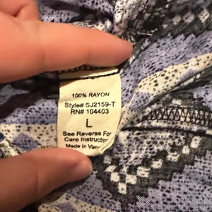 Sweet Wanderer Geometric Blue and Gold Blouse Tank thumbnail 4