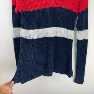 Lauren Ralph Lauren Linen Cotton Open Knit Stripe Sweater Western Sz Large thumbnail 11