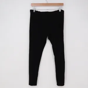 Unbranded Leggings Womens M Solid Black Stretch Knit Athletic Casual Excellent thumbnail 3