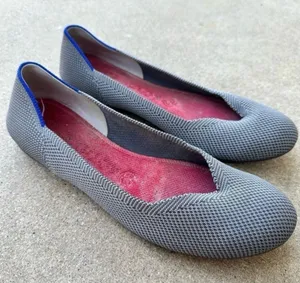 Rothy’s The Flat Pebble Gray Knit Round Toe Ballet Flat thumbnail 1
