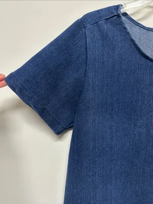 NWOT Urban Renewal Denim Short Sleeve Tunic Dress with Front Pockets SIZE S thumbnail 4