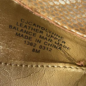 Circa Joan & David Luxe Carolynne Gold Snakeskin Leather Slingback Pumps 8M‎ thumbnail 13