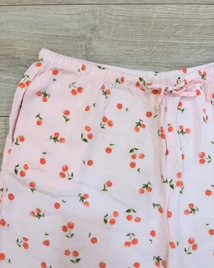 Pink Cherry Print Pajama Pants Coquette Lounge Pants – L thumbnail 2