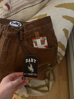 Dart Dist A1 marlboro red jorts Brown Size XS thumbnail 3