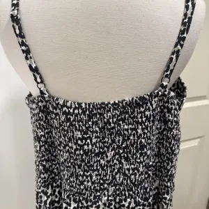 Old Navy Women's XL Cami Dress Tan Black Fit & Flare Linen Animal Print New thumbnail 6