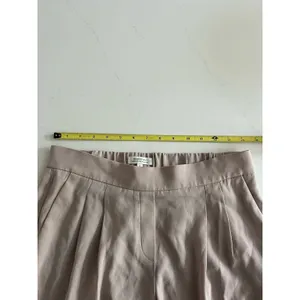 Aritzia Babaton Cohen Pants Pleated Cropped Trousers 6 Beige thumbnail 5