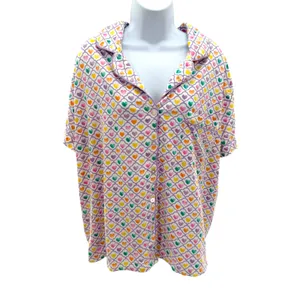 Roller Rabbit Target Geo Hearts Pajama Set Shorts Top Pastel Coquette Plus XXL thumbnail 5