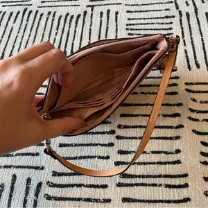Coach Pink Signature C Embossed Patent Zip Wristlet Clutch thumbnail 4