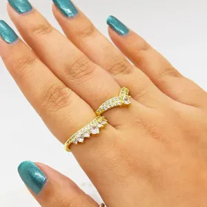 Regal Gold Chevron Ring thumbnail 4