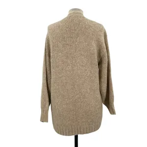 Aritzia Wilfred Free Tan Open Front Fuzzy Chunky‎ Cardigan Alpaca Wool Size XS thumbnail 5