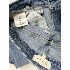 RISEN JEANS Size 29 Straight Leg High Rise Distressed Stretch Blue Denim thumbnail 4