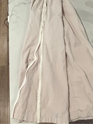 Forever 21 Wide Leg Track Pants in Soft Pink with Side Zipper size large thumbnail 5