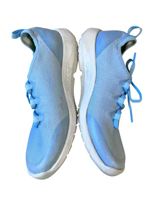 Oofos OOmg Sport LS Shoes Womens Size 8 Lace Up Recovery Sneakers Blue White thumbnail 5
