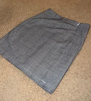 Black And White Plaid Mini Skirt thumbnail 1