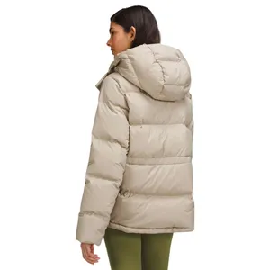 Lululemon Wunder Puff Jacket Raw Linen Tan NEW Size 4 700 Goose Fill Winter Ski thumbnail 5
