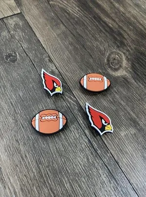 Arizona Cardinals Football Team Charm For Crocs Shoe Charms - 4 Pieces thumbnail 2