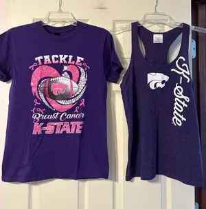 K-STATE Purple Short Sleeve Breast Cancer Awareness Tee & Tank Top Small thumbnail 1