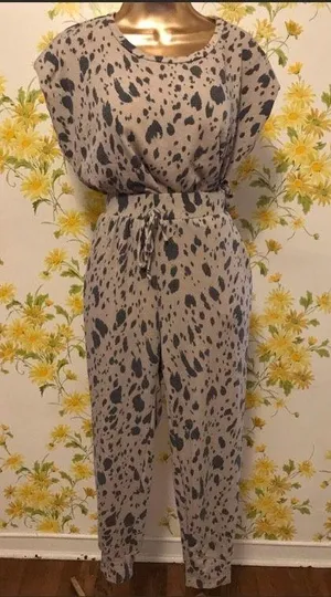 Loungewear matching set Allover Print jogger set size L Size L thumbnail 7
