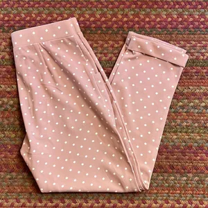 PINK POLKA DOT AMARYLLIS WORK BUSINESS LEGGING SOFT BASIC PANTS thumbnail 2