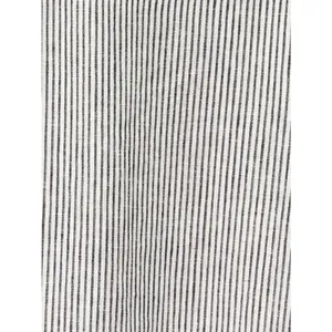NWT Old Navy Linen Wide Leg Trouser Pants Gray Ivory Stripe High Rise Size Large thumbnail 8