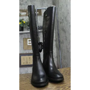 NEW INC International Concepts Fawne Leather Knee-High Riding Boots Black 8.5M thumbnail 8