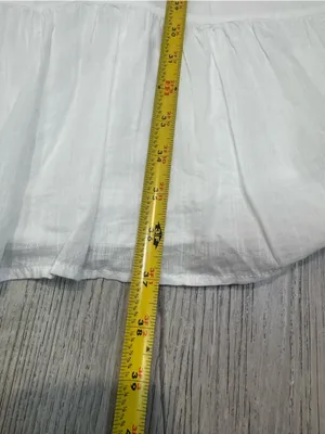 Loft Women's Dress White Midi Cotton NWT Size L Puff Sleeve thumbnail 8