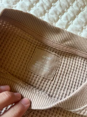 waffle knit pullover thumbnail 3