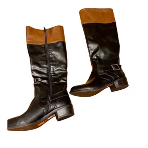 Black/Brown Knee High Boots (NWT) Brown Size 7 thumbnail 4