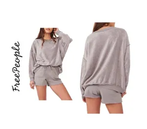 Free People Movement 🆕 Grey Kelly Sweater Top S🆕 thumbnail 2