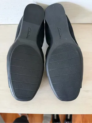 Clark’s Jazmynn Gem Round Toe Flats Women’s Size 9W Black Suede Comfort NEW thumbnail 4