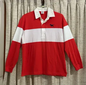 PINK Victoria's Secret Long Sleeve Rugby Polo thumbnail 1