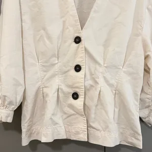 Free People Night Moves Top Ivory Size Medium Peplum Design thumbnail 5