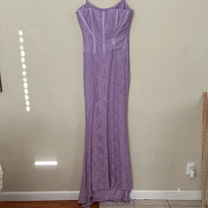 House of CB Antonina Orchid Lace Corset Maxi Dress Purple Size M Regular Cup A-C thumbnail 5