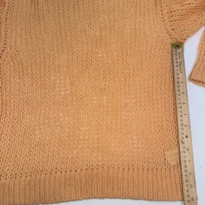 Free People Light & Lofty Coastal Loose Knit Alpaca Wool Orange Sweater Sz Small thumbnail 7