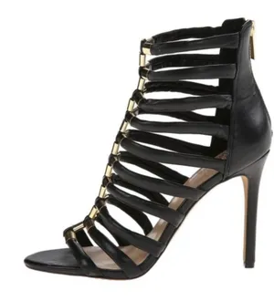 Vince Camuto Black Caged Gladiator High Heel Sandals thumbnail 3