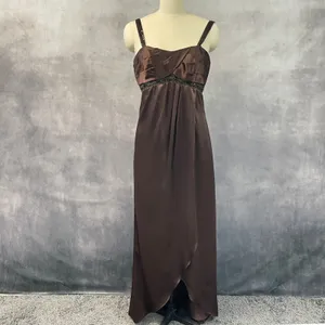 Alfred Angelo Womens Babydoll Dress Size 8 Brown Satin‎ Sequin Formal Bridesmaid thumbnail 15