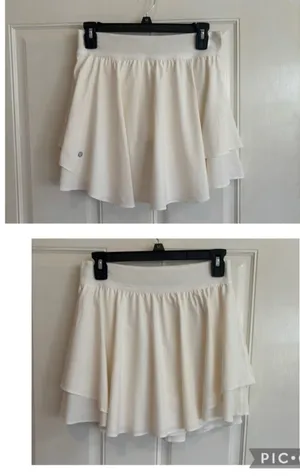 Size 6 Lululemon Solid White Court Rival High Rise Skirt thumbnail 2