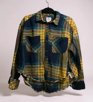 BDG Plaid Button Down Shirt Oversized Long Sleeve Casual‎ Top Women M thumbnail 1