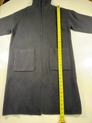 Black Cardigan Coatagin with Front Pockets size Large thumbnail 3