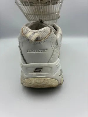 Skechers Women’s 11420EW DLites Wide Comfort Sneakers 9 W White Leather Lace Up thumbnail 5